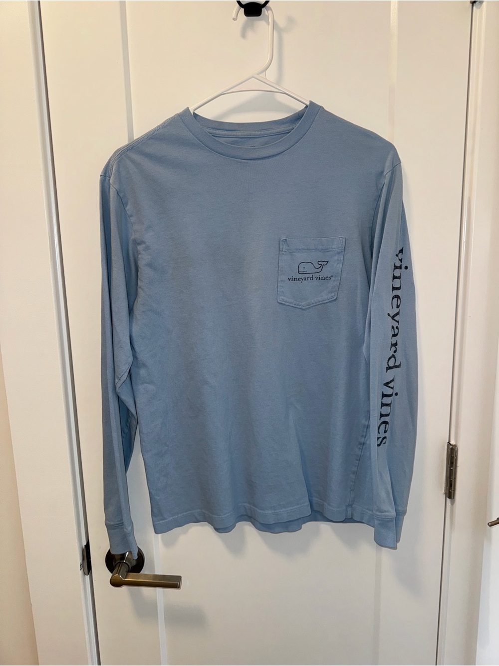 Vineyard Vines Men’s Long-Sleeve Pocket Tee - Light Blue - size XS